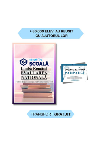 Evaluare Națională Pachet - Română Manual+ Flashcard Matematică