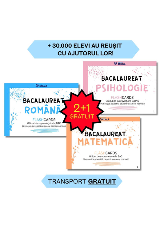 2+1 GRATUIT BAC REAL Pachet Complet - Română+Mate+Psiho