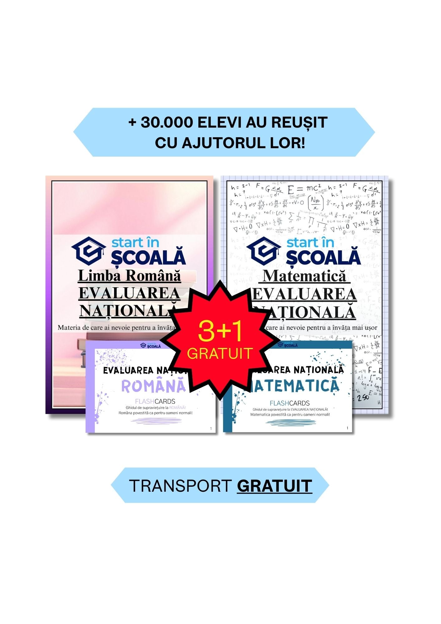 Evaluare Pachet Complet- Manuale Română & Matematică+ Flashcard-uri Română & Mate