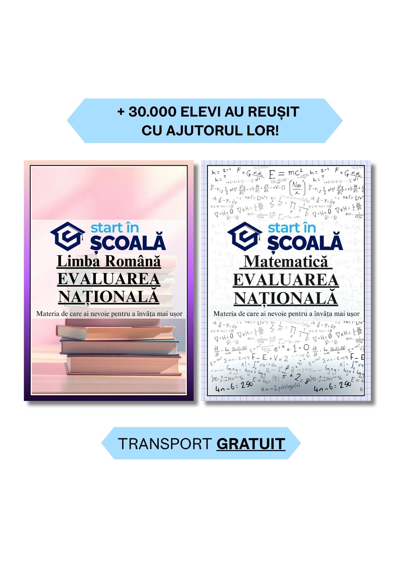 Evaluare Națională 2 Manuale - Română + Matematică