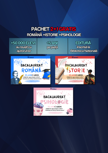 2+1 GRATUIT BAC - Română + Istorie + Psihologie
