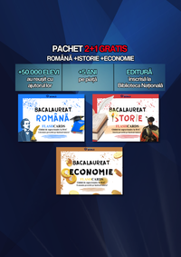 2+1 GRATUIT BAC - Română + Istorie + Economie