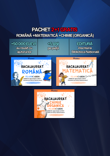 2+1 GRATUIT BAC - Română + Matematică + Chimie