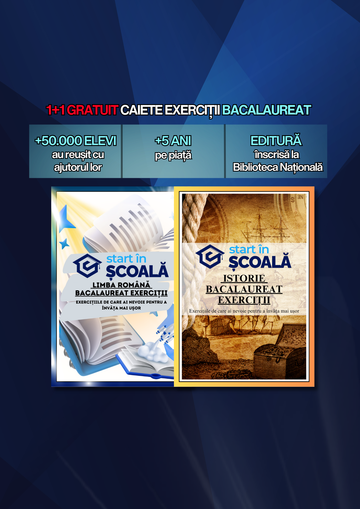 Pachet 1+1: Caiete de exerciții Română + Istorie