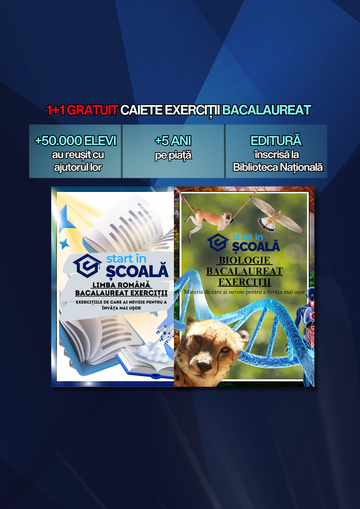 Pachet 1+1: Caiete de exerciții Română + Biologie