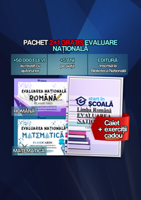 2+1 GRATUIT Evaluare - Flashcard-uri Română + Mate + CADOU:Caiet Exerciții Română