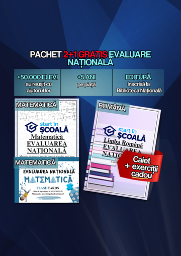 2+1 GRATUIT Evaluare - Manual Mate + Flashcard + CADOU:Caiet Exerciții Română