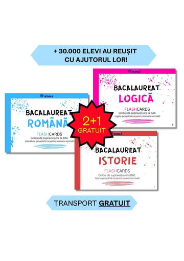 2+1 GRATUIT BAC UMAN Pachet Complet - Română + Istorie + Logică