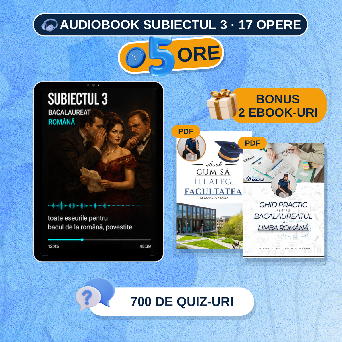 Audiobook BAC Română – Subiectul III (5 ore)