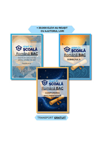 Pachet BAC 3 Manuale - Manual Eseuri + Română Manual Subiect 1B + Manual Subiectul 2