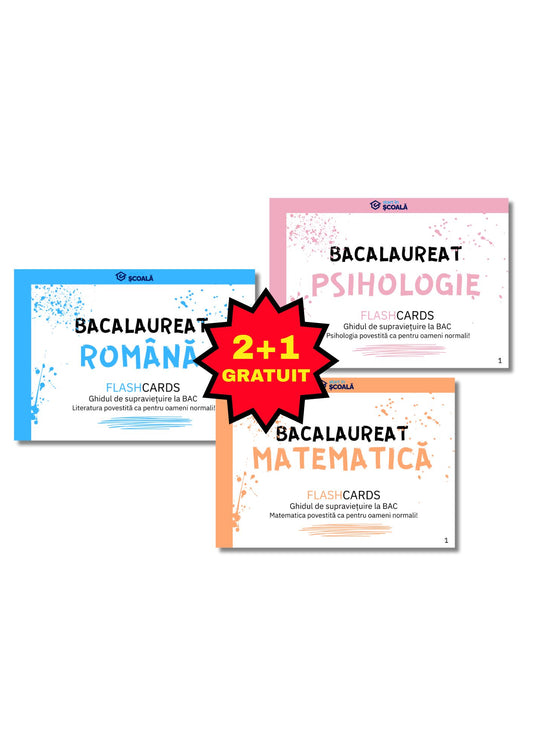 2+1 GRATUIT BAC REAL Pachet Complet - Română+Mate+Psiho