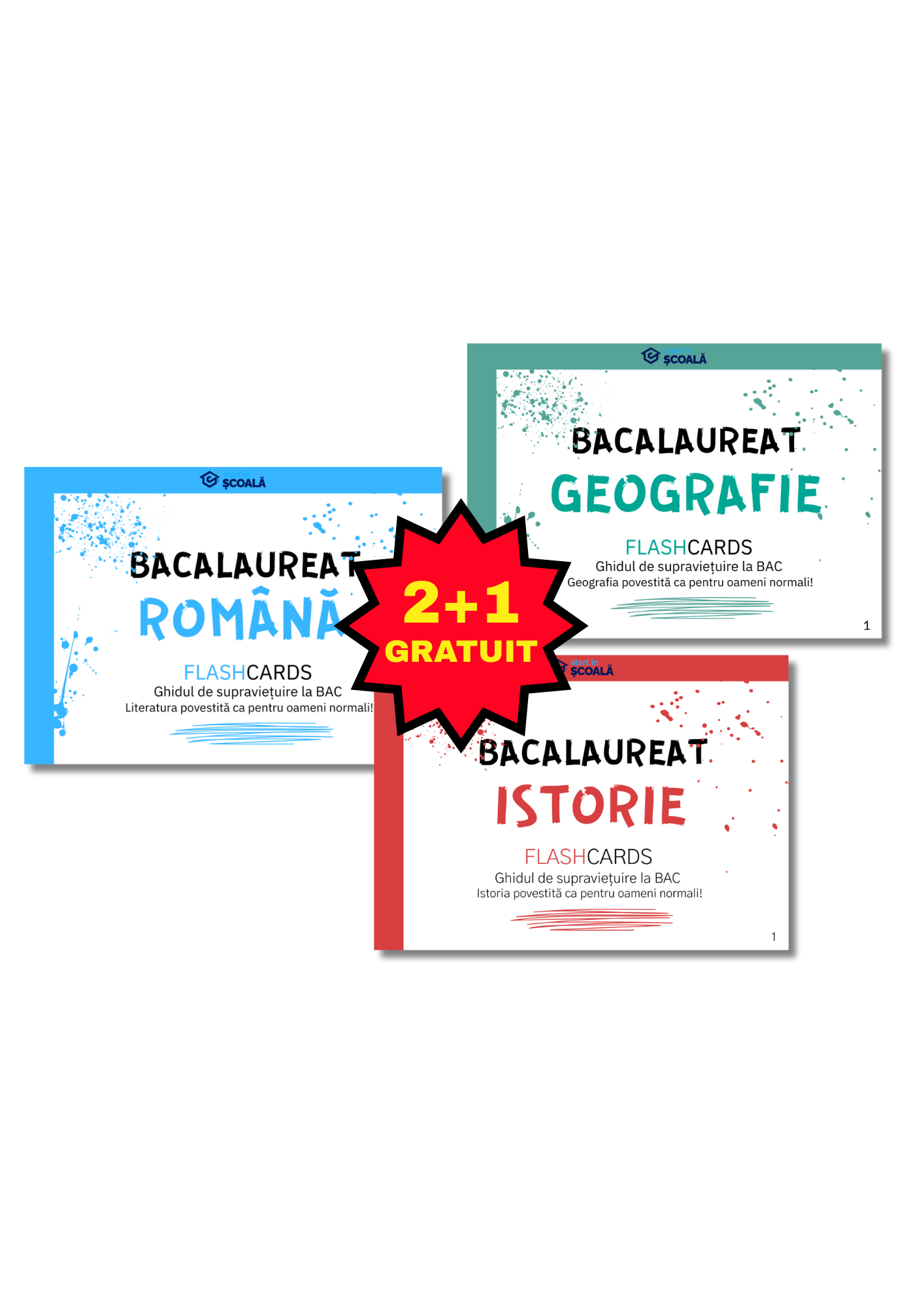 2+1 GRATUIT BAC UMAN Pachet Complet - Română + Istorie + Geografie