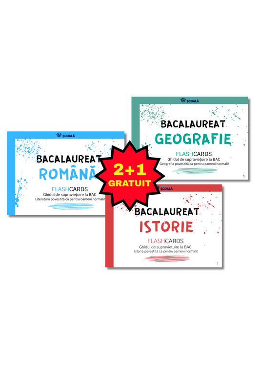 2+1 GRATUIT BAC UMAN Pachet Complet - Română + Istorie + Geografie