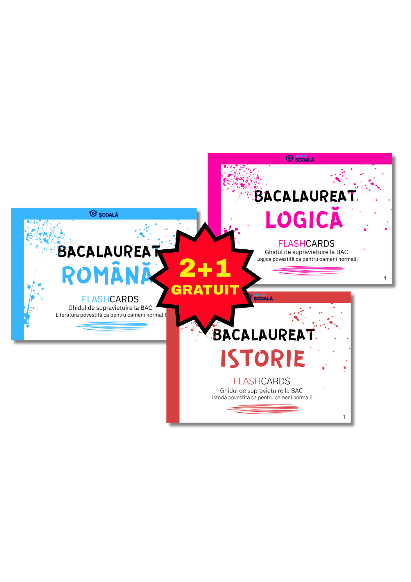 2+1 GRATUIT BAC UMAN Pachet Complet - Română + Istorie + Logică