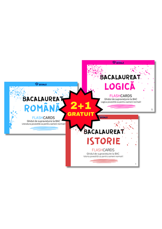 2+1 GRATUIT BAC UMAN Pachet Complet - Română + Istorie + Logică