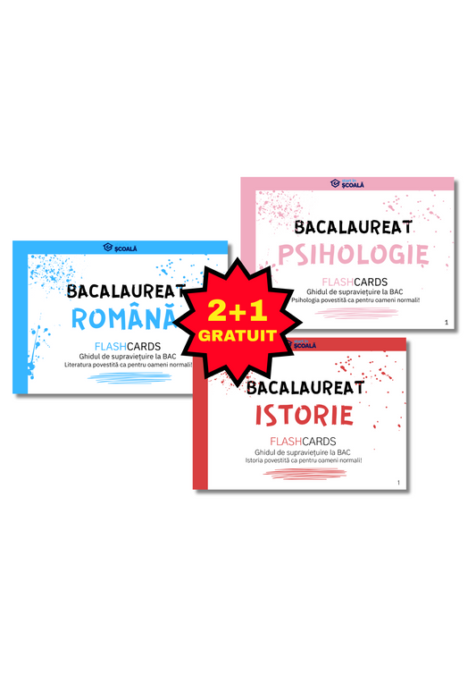 2+1 GRATUIT BAC UMAN Pachet Complet - Română + Istorie + Psihologie