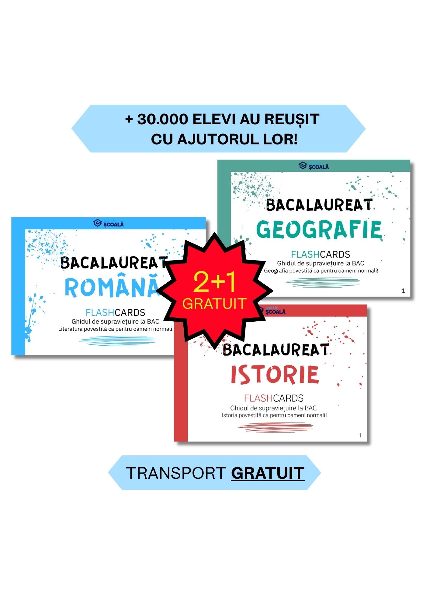 2+1 GRATUIT BAC UMAN Pachet Complet - Română + Istorie + Geografie