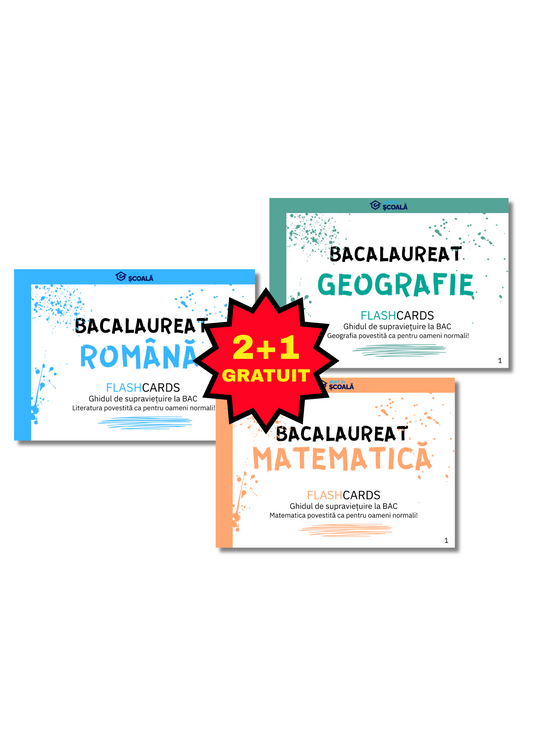 2+1 GRATUIT BAC TEHNO Pachet Complet - Română + Mate + Geografie