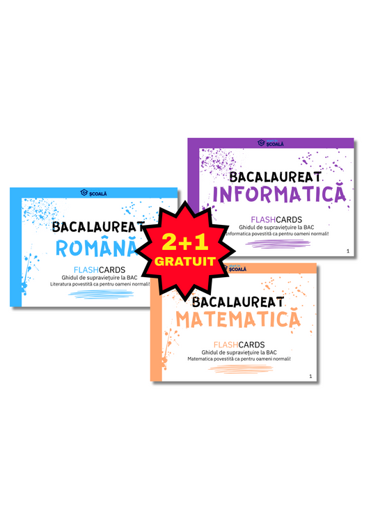 2+1 GRATUIT BAC REAL Pachet Complet - Română + Mate + Info