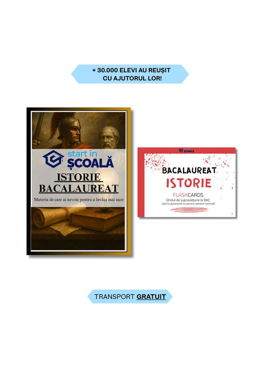 Pachet BAC - Istorie Manual + Istorie Flashcard
