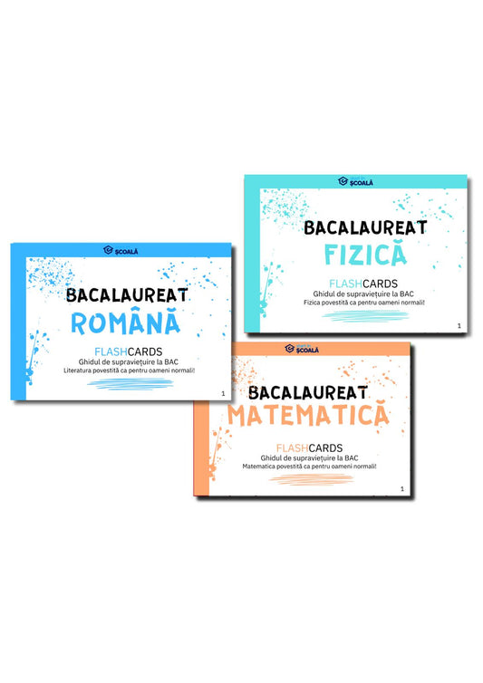 BAC REAL Pachet Complet - Română + Matematică + Fizică