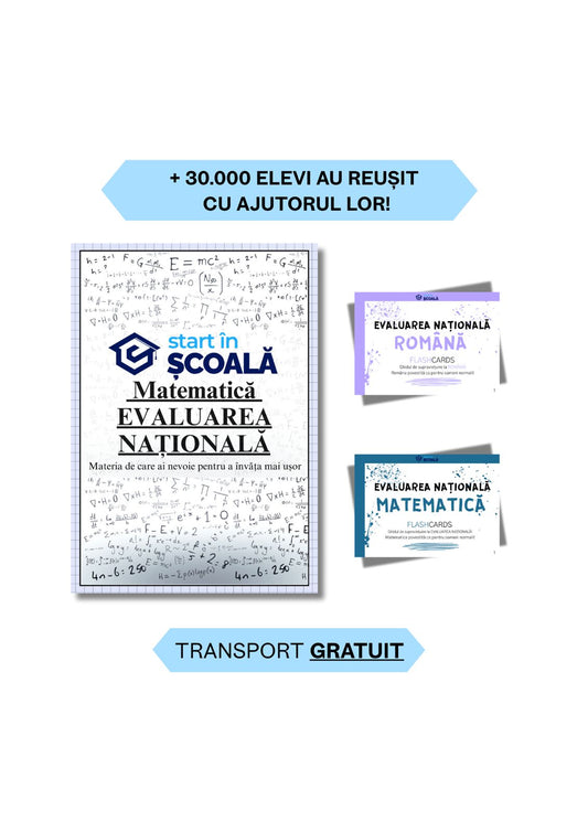 Evaluare Pachet Complet- Matematică Manual + Flashcard-uri Română & Mate