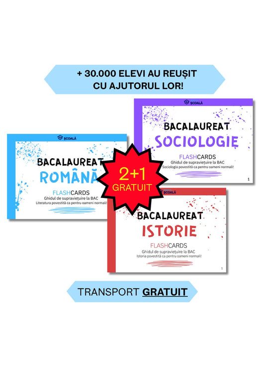 2+1 GRATUIT BAC UMAN Pachet Complet - Română + Istorie + Sociologie
