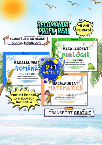 2+1 GRATUIT BAC - Română + Matematică + Bio