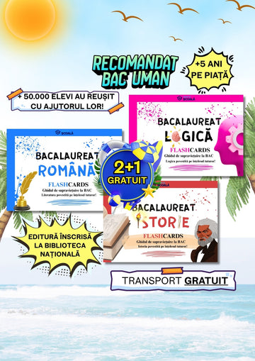 2+1 GRATUIT BAC - Română + Istorie + Logică