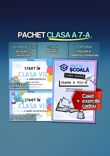 2+1 GRATUIT Clasa VII Pachet Complet - Română + Matematică + CADOU:Caiet Exerciții Română