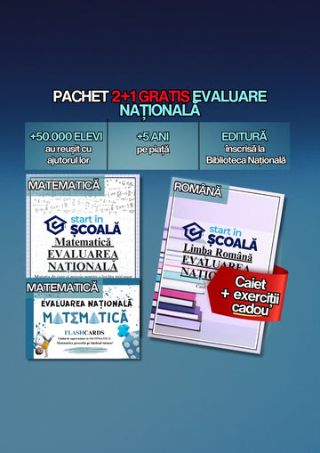 2+1 GRATUIT Evaluare - Manual Mate + Flashcard + CADOU:Caiet Exerciții Română