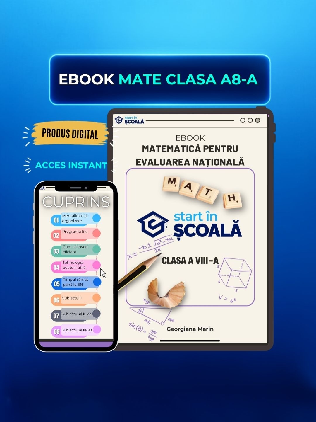 Ebook Mate Evaluarea Națională Clasa a VIII-a