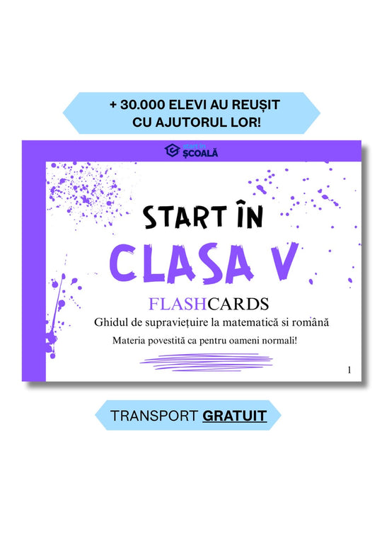 Clasa V - Română + Matematică