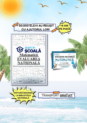 Evaluare Națională Pachet - Mate Manual Formule+ Flashcard Matematică